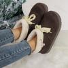 Fashion Women's Short Boots 2025 Winter New Outdoor Thicken Warm Slip On Snow Boots Comfortable Fashion Bow Knot Non Slip Cotton Shoes