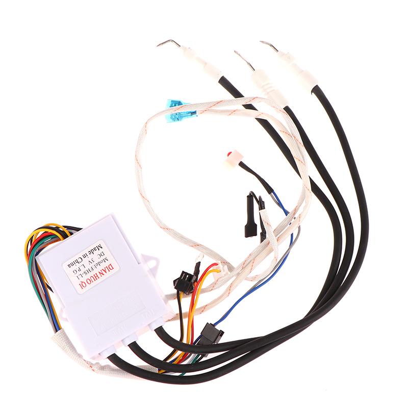 Totalt 14 Ledninger Universal Dc 3V Gasskomfyr Dobbel Tenning Med Temperaturkontroll Og Display Puls Tenner 1 Stk