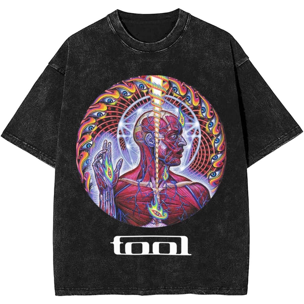 

Мужская и женская рок-группа Lateralus Heavy Metal Music Винтажная стираная футболка Merch Хлопковая верхняя одежда большого размера XL