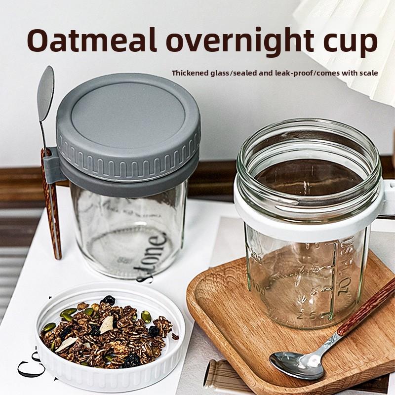 Tazza Sigillata Portatile con Cucchiaio per Colazione Domestica