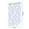 Wallpaper Flowers white and azure, a clear detail for the living room and bedroom 50x1000