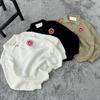 Pull en tricot vintage à demi-fermeture éclair avec 26 badges brodés Unisexe
