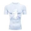 A Samurai Silhouette  Men's Sports T-shirt Training Fitness Compression Workout T-Shirt