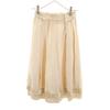 LOUIS VUITTON French silk blend Mimole length Pleated skirt 34 Ivory Women Used