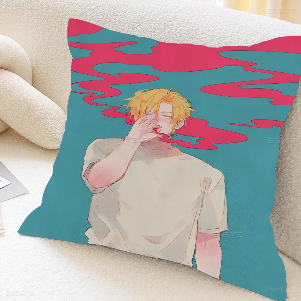 Anime Banana Fish Maple Design Cushion Cover Happy Autumn Harvest Decor Holiday Decorati Pillow Cover