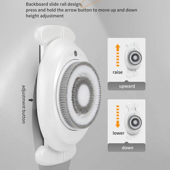 Automatický masážní kartáč na záda Elektrický tělový exfoliátor a masážní přístroj Nástěnný vodotěsný sprchový kartáč pro hloubkové čištění