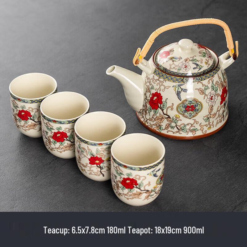 ZISIZ Large Ceramic Teapot with Filter