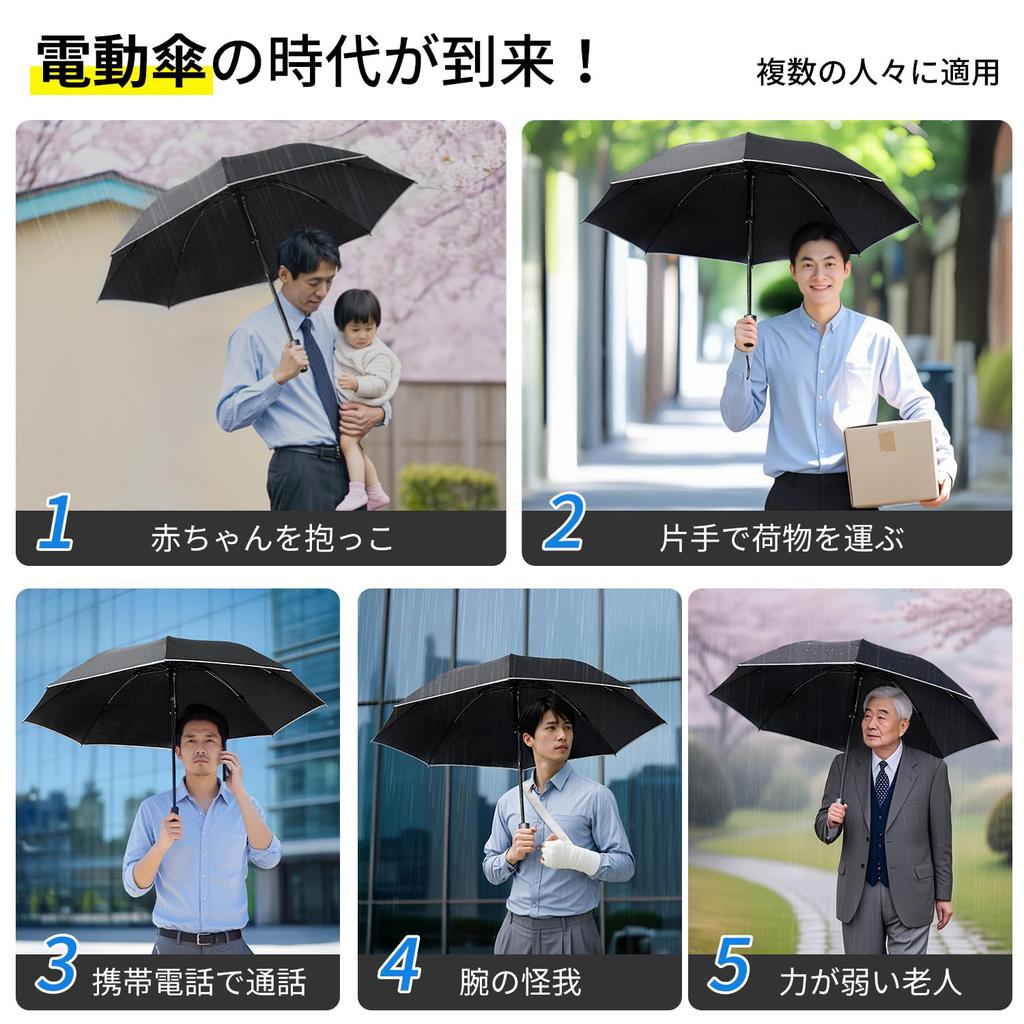 and BP SUNNY Electric Fully Folding Umbrella with Automatic UV Super Water Suitable for Sun and 8 Large 59cm Electric for Men and Women "Innovative