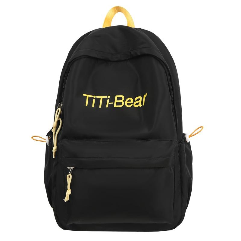 

New campus letter trendy cool student schoolbag lightweight large capacity junior high school students simple backpack schoolbag