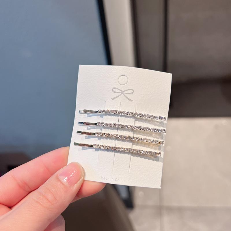 2/3/4PCS X-shaped Hair Clips Shiny Rhinestone Fashionable Small Hair Clips Fringe Decorative Clips ringe Decorative Clips