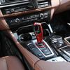 Red Real Carbon Fiber Gear Shift Knob Trim Cover Fit for BMW X3 X4 X5 X6 F10 F30