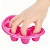 5pcs Rose Red Nail Gel Removal Bowl Durable Plastic Finger Soaking Tray Beauty Salon Use