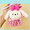 Cute Dress Bow Cartoon Dog Plush Toy Pendant Children Toy For Girls Gift