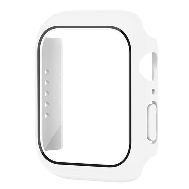 Gehärtetes Glas+Hülle für Apple Watch 46mm 44mm 45mm 41mm 40mm 42mm Displayschutz für iwatch Serie 10 9 8 7 6 SE 5 Zubehör