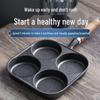 Non-Stick Cast Iron 4-Hole Breakfast Frying Pan for Eggs & Burgers