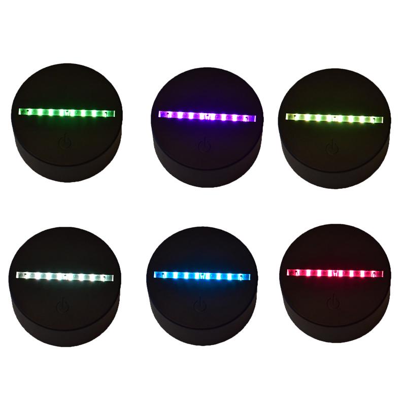 Usb Cable Touch Lamp Bases For 3D Led Night Light 7 Color Light Base Lamp Holder