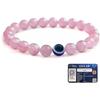 Rose Quartz & Evil Eye Bracelet for Love, Protection & Harmony ? Gift for Men & Women