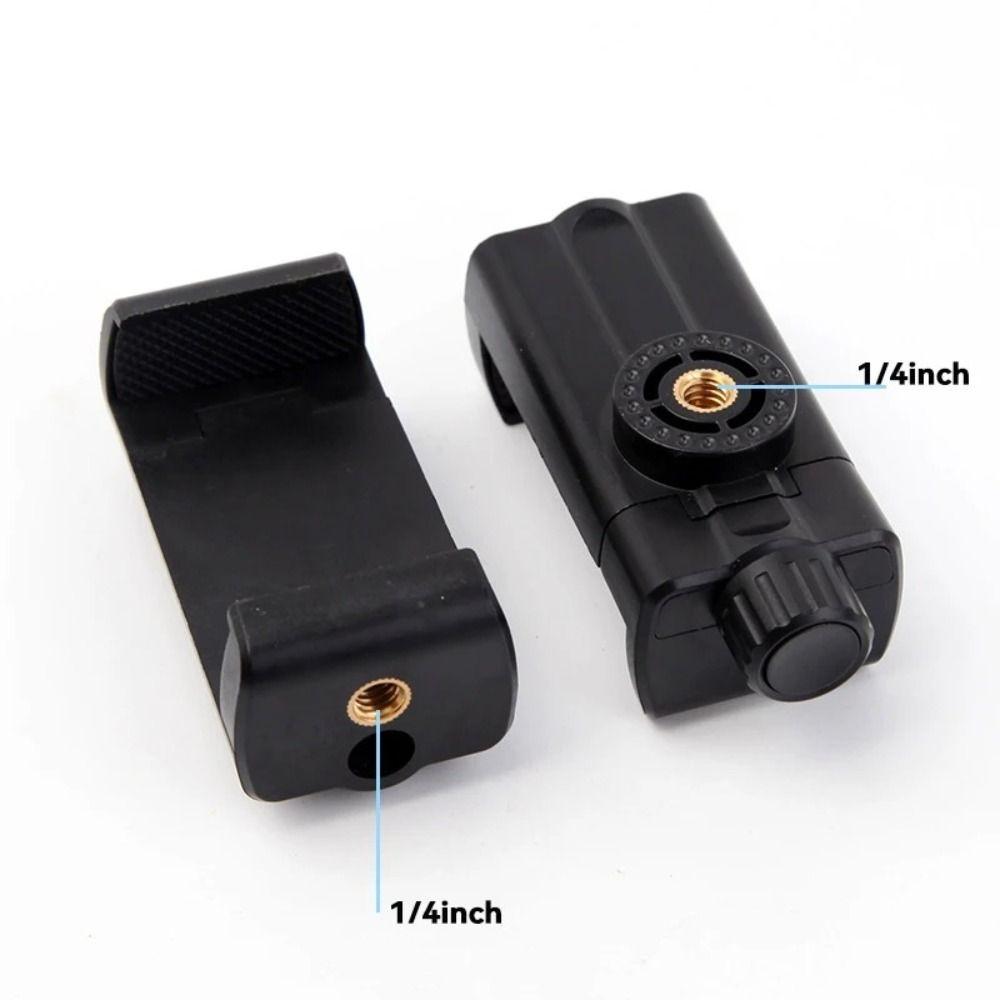 NEW 1/4 inch Screw Tripod Mount Adapter Two-hole Adjustable Tripod Phone Holder Universal Cellphone Clamp Live Streaming