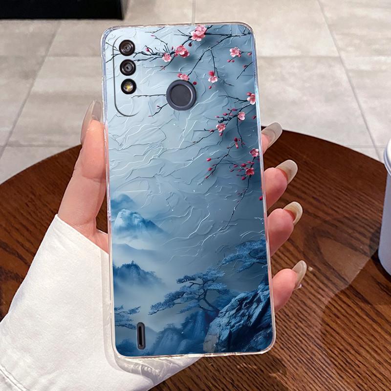 Casing For ITEL A56 Pro Case ITELA56 Transparent Silicone Aesthetic Cute Cat Astronaut Soft TPU Bumper Cover ITEL A56 Phone Case