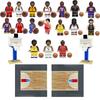 Giocattolo Mini Blocchi da Costruzione Figure Stella NBA Scena Campo da Basket con Canestro