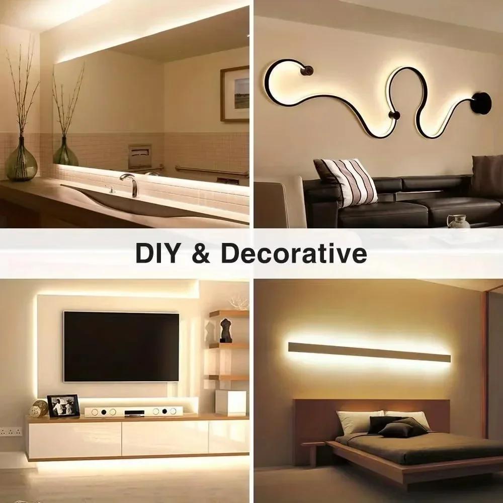 5V LED Strip Neon Light USB With Hand Sweep Sensor Dimmer Switch Flexible Silicone Neon Sign Waterproof For Home Outdoor Decor