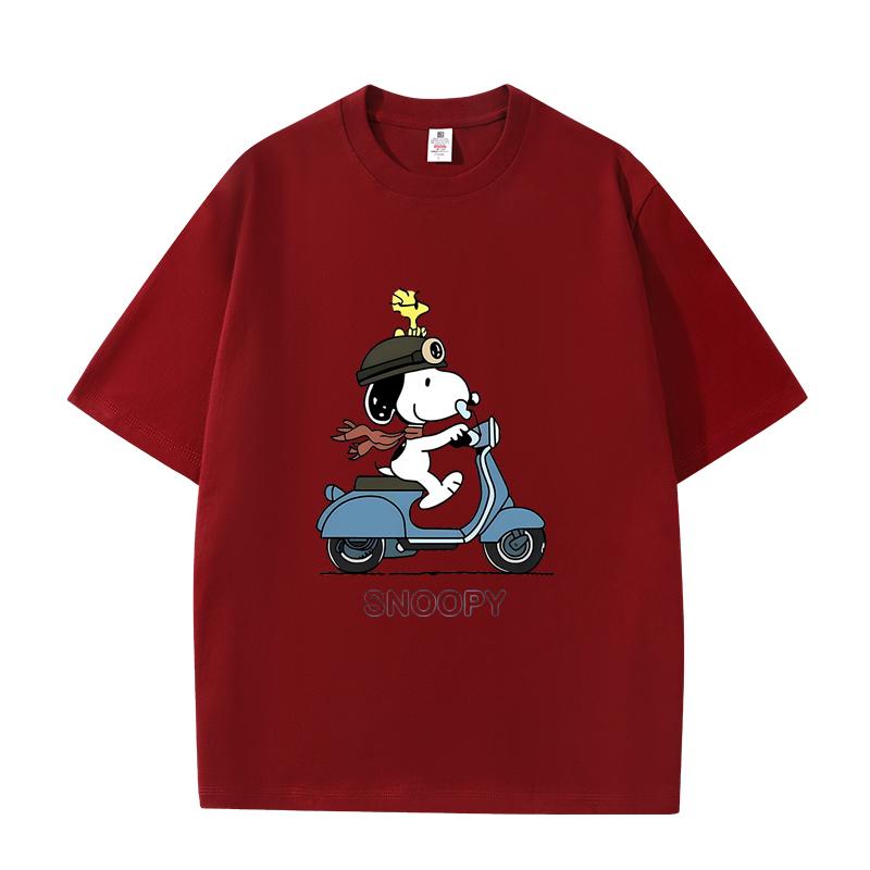 D06-80 MINISO 2026 Summer High-quality Printed Pure Cotton Shoulder Style Men's and Women's Round Neck Short Sleeved Couple T-shirt