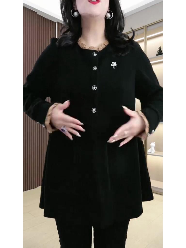 

Осенне-зимняя высококачественная вельветовая утолщенная повседневная рубашка, больших размеров, приталенного свободного кроя для женщин среднего возраста 5XL (Recommended 200-240 lbs)