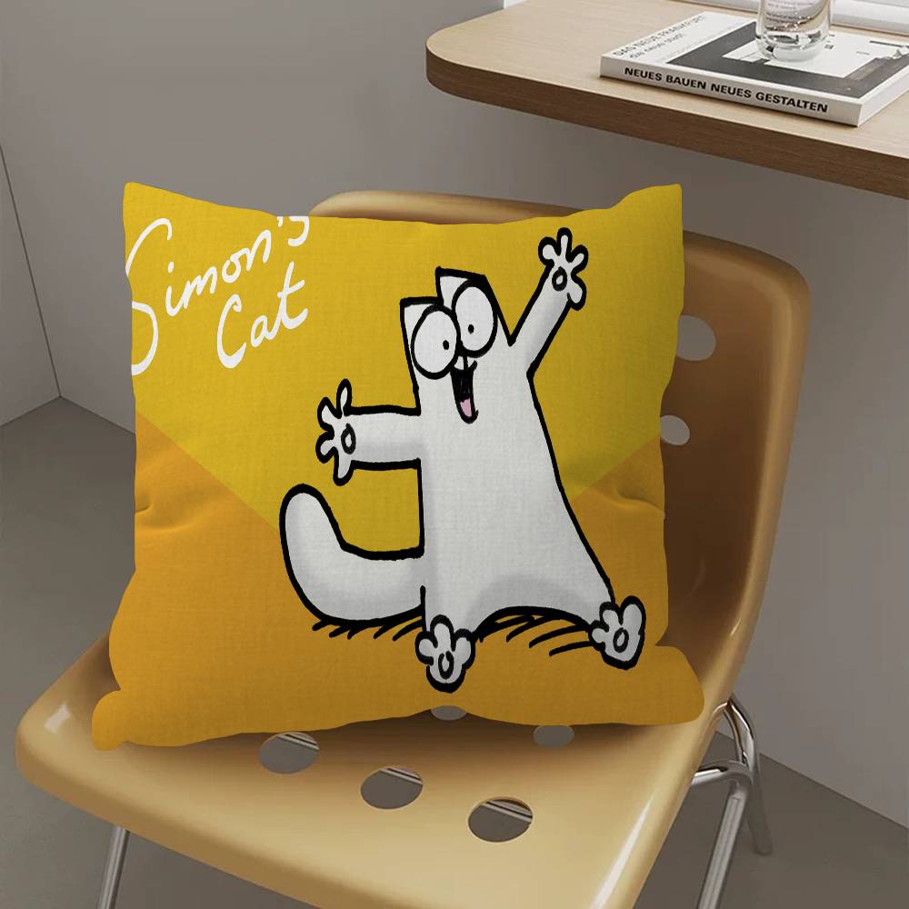 Poszewka na poduszkę S-Simons C-Cat Poszewka na poduszkę Kreskówka Prezent Dekoracja Sypialnia Dom Sofa Krzesło Siedzenie Poszewka