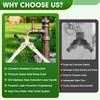Long handle brass two way water diverter valve 3 4 inch GHT threaded high flow garden hose splitter green.