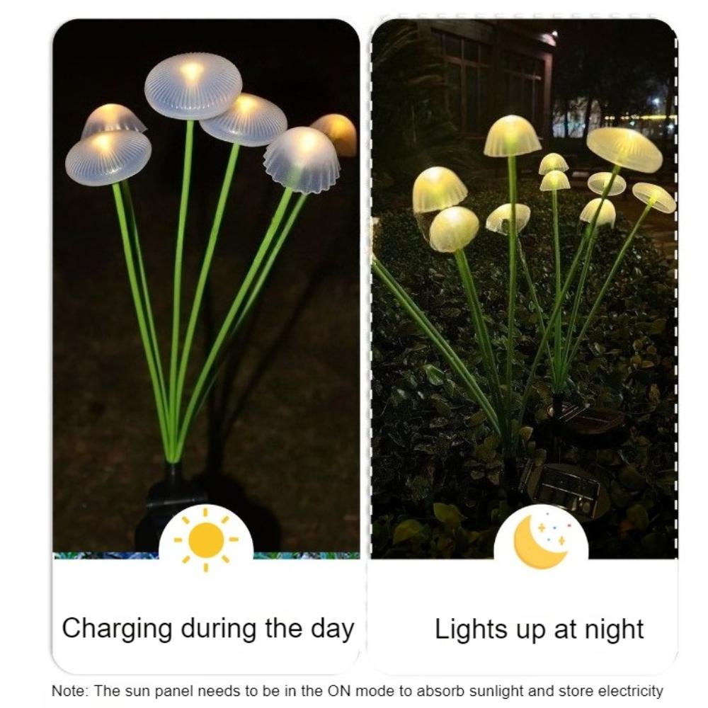10/8/6 LED Multicolour Solar Mushroom Light Waterproof Warm LED Solar Garden Light Outdoor Decoration Lamp for Villa Garden Courtyard Park