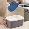 Scatola Pranzo in Silicone per Microonde con Scomparti Pieghevole Scatola Bento per Ufficio Viaggio Contenitore per Meal Prep Food-Grade a Prova di Perdite Senza BPA