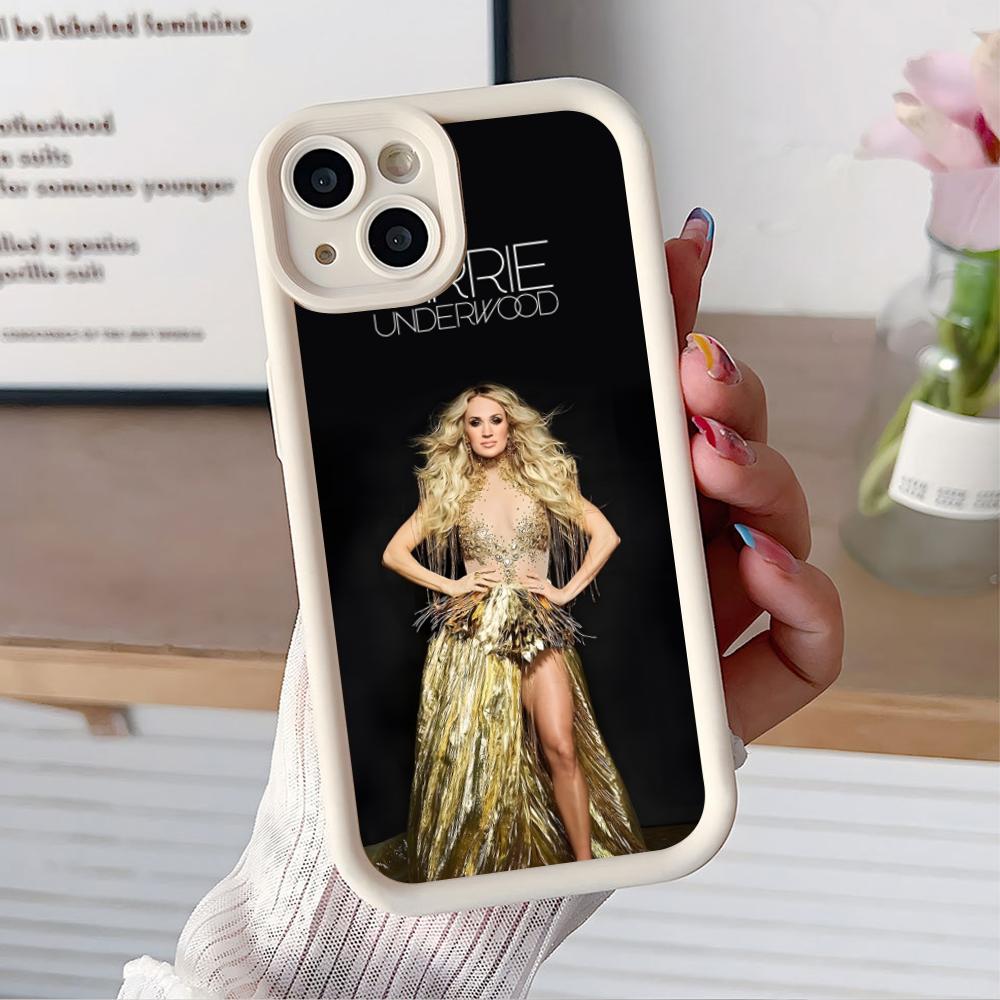 Carrie Underwood Mobile Phone Case for iPhone 17 16 15 14 13 12 11 Air Pro Max Plus Thicken TPU Colorful Cover Cellphones Pretty