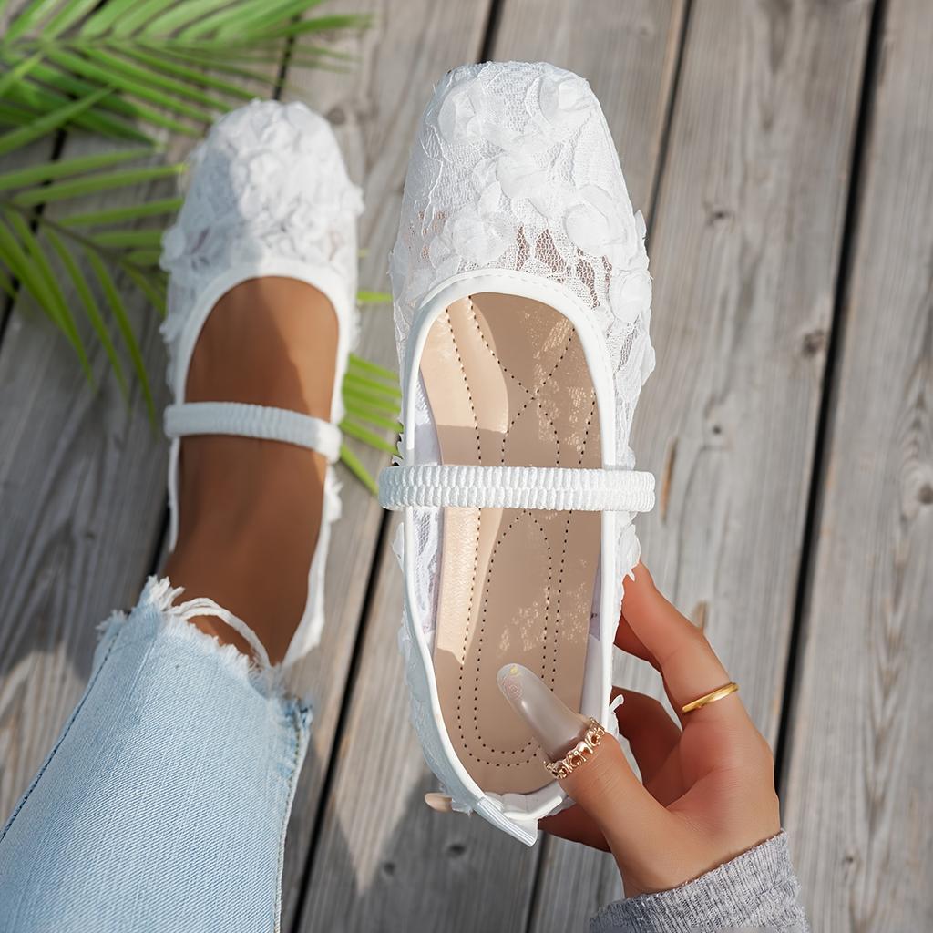 Breathable Mesh Women's Plus Size Flats 2025 Summer New Arrival Korean Style Casual Flat Shoes Soft Sole Sweet Style
