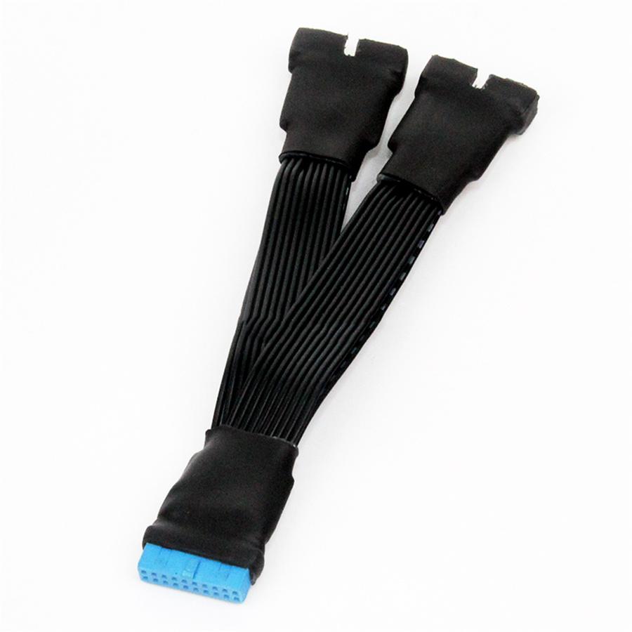 Motherboard Mainboard 19-pin to USB 3.0 20-pin 1 to 2 Power Extension Cable Cord