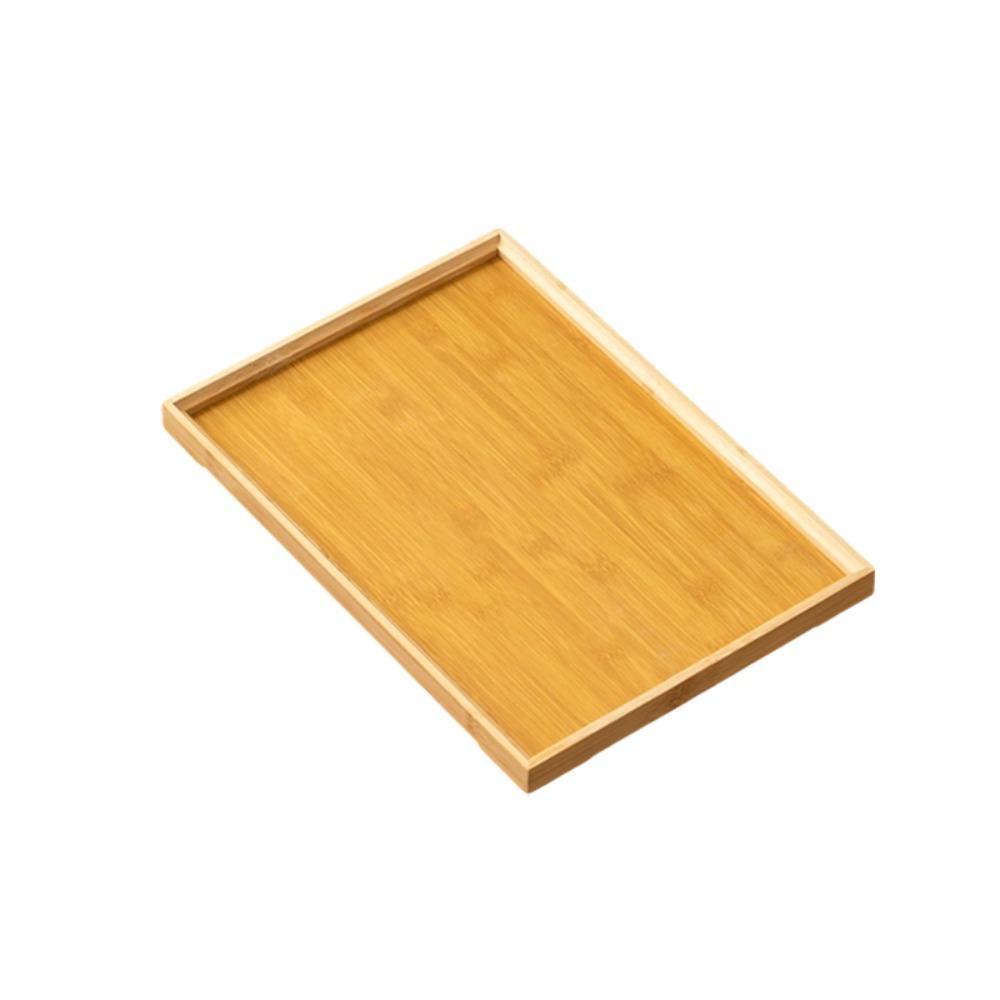 Smooth Surface Tea Set Serving Tray Bamboo Brunch Tray Household Hotel Dinner Plate Afternoon Tea