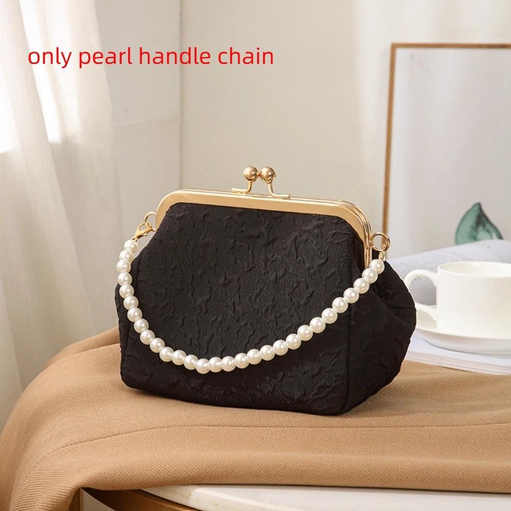 Solid Color Chinese Style Crossbody Bag Cloth Vintage Women s Handbag Kiss Lock Shoulder Bag Daily Style C Black