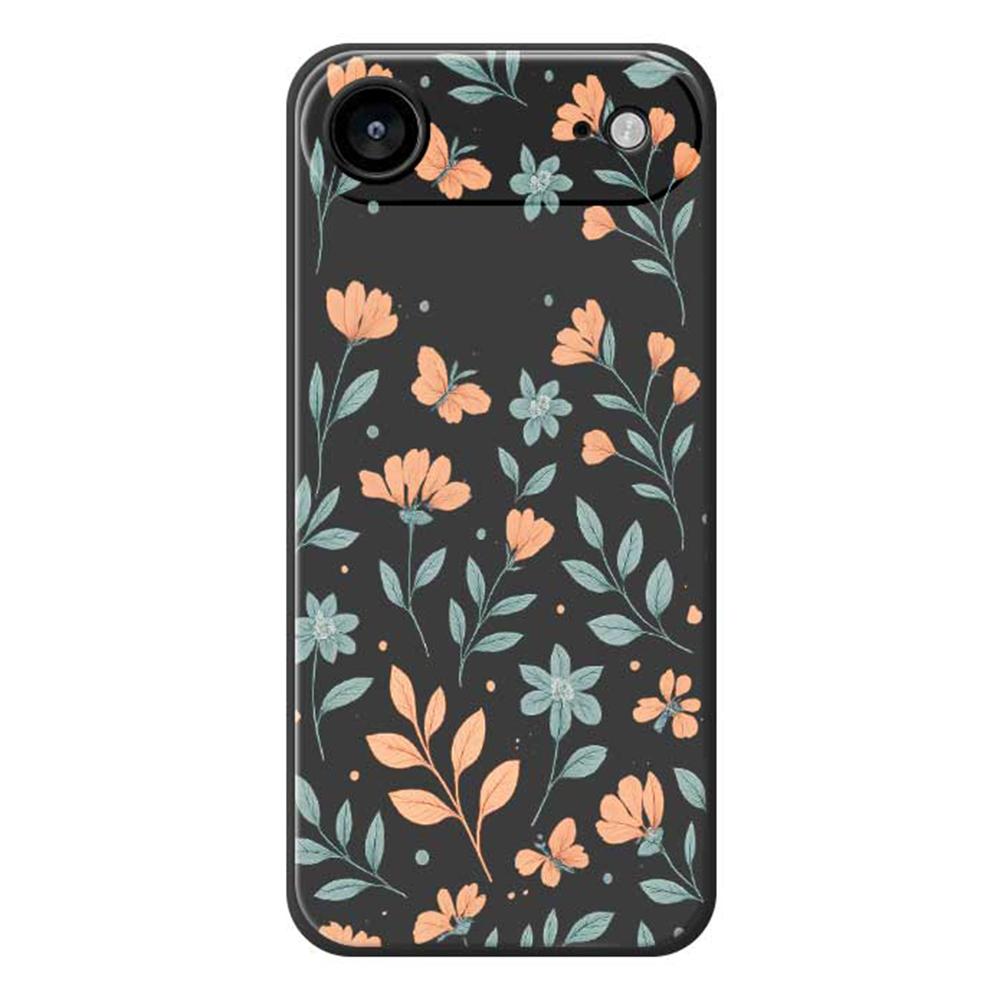 For iPhone 17 Air Case Yellow Flowers Pattern Printing Straight Edge TPU Phone Back Cover