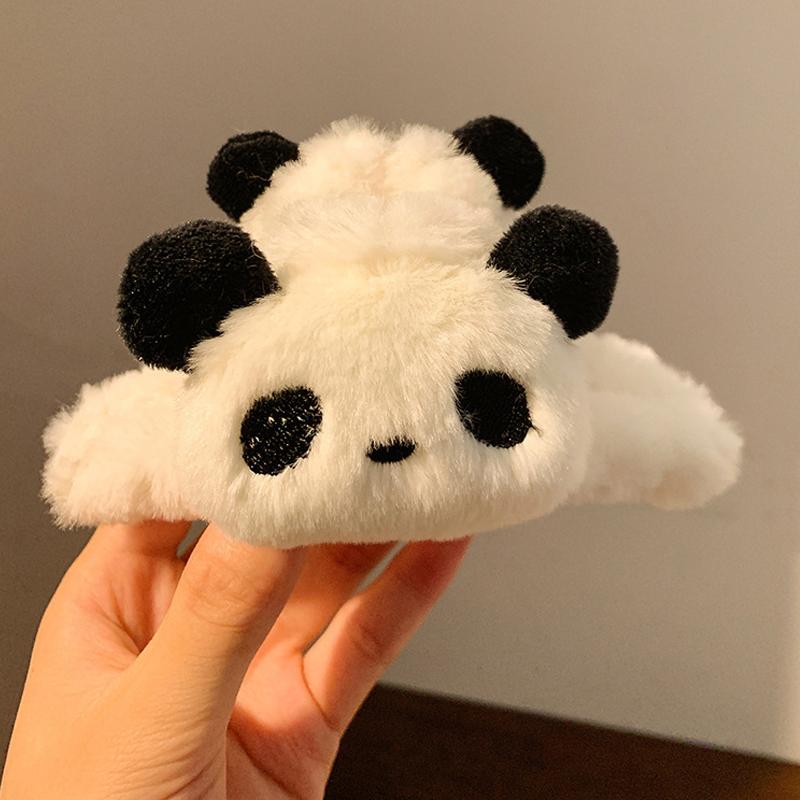 Cartoon Fashion Cute Plush Panda Hair Clip Cartoon Large Hairgrips Hair Claw Clips Hairpins Hair Accessories