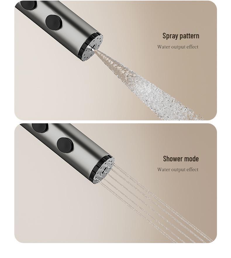 Gun Gray Thermostatic Shower Head Set with Digital Display & Ambient Light