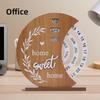 1PC Wooden Creative Calendar Perpetual Calendar Home Decoration Office Desktop Ornament Manual Rotating Desk Calendar
