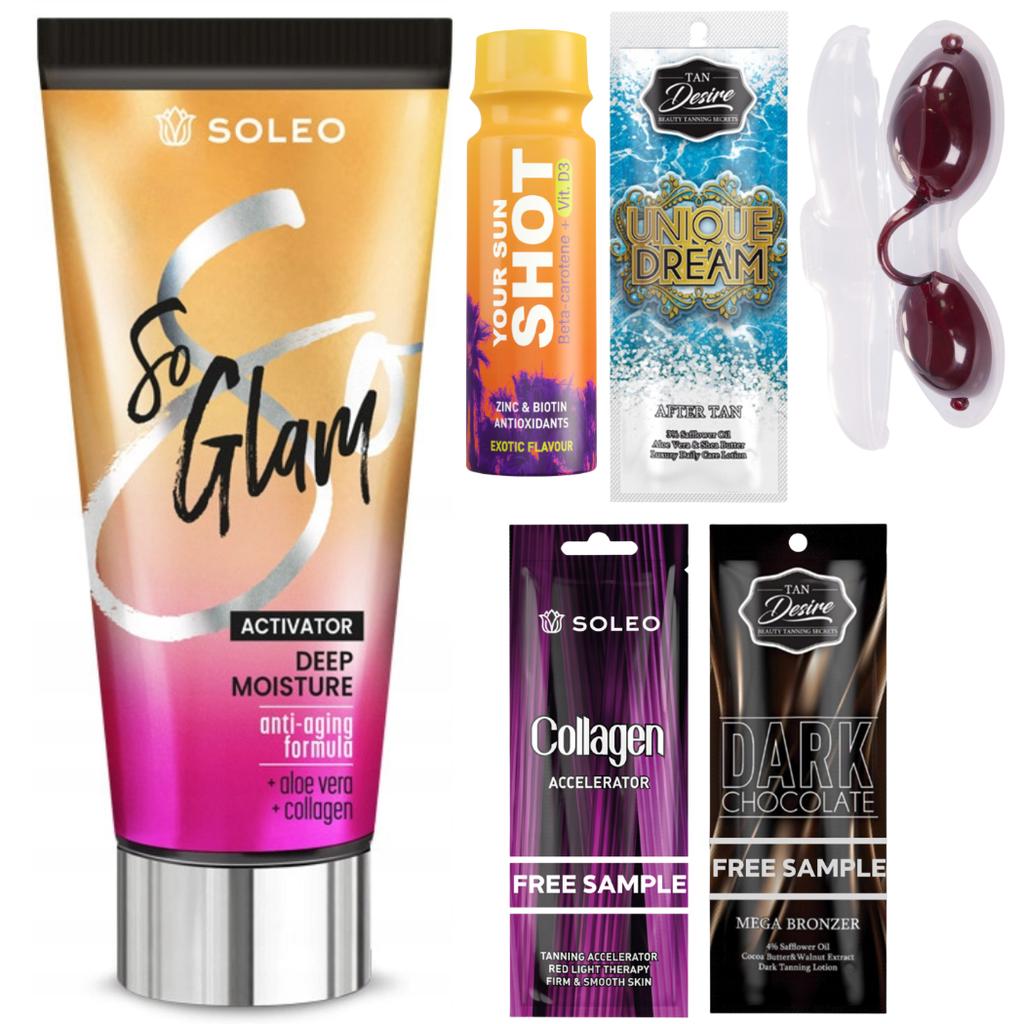 Soleo So Glam Tanning Accelerator with Free Gifts
