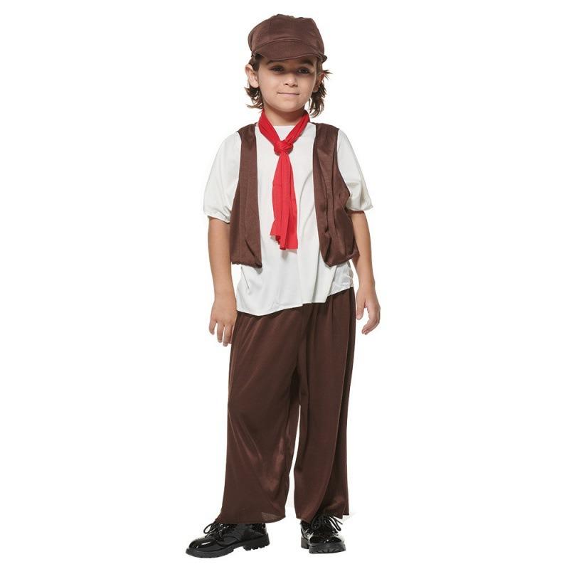 Halloween children's costumes ethnic characteristics play costumes Victorian boys poor working clothes Halloween costumes