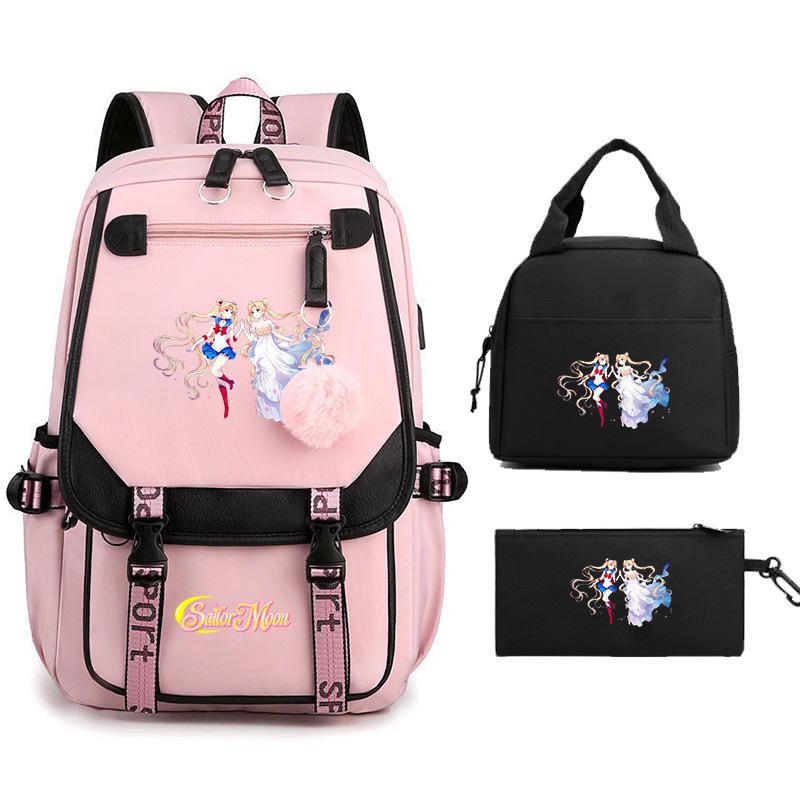 Sailor Moon Cartoon Elementary School Bag Lightweight Junior High School Backpack Women's Large Capacity Travel Bag