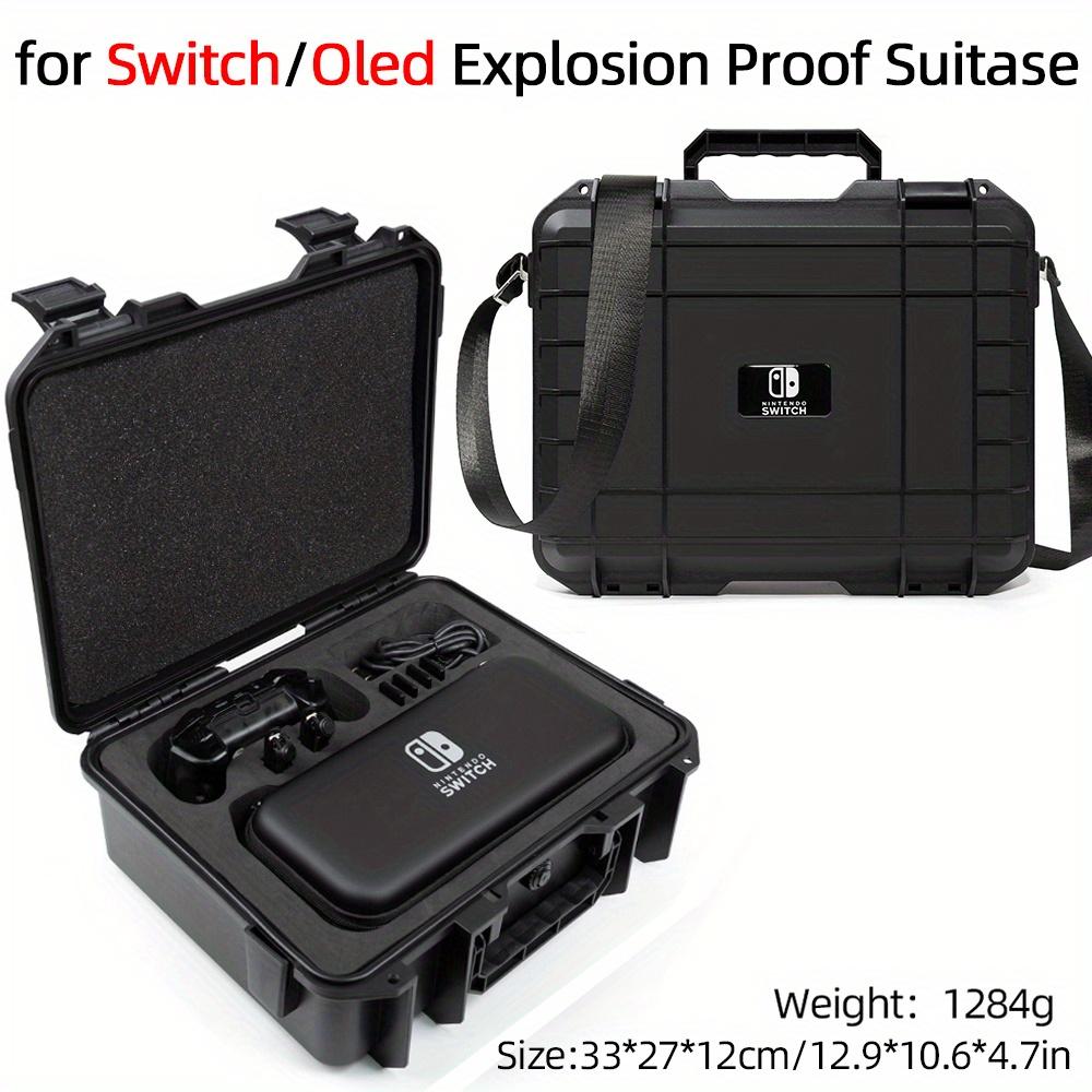For NS Explosion-Proof Suitcase Hard EVA Storage Bag For Nintendo Switch OLED Console Waterproof Box Shoulder Bag