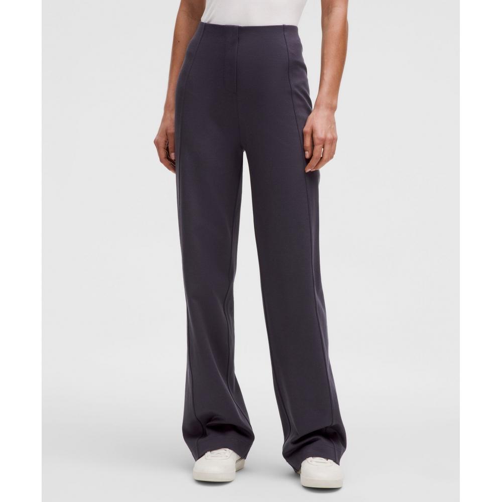 

LululemOn Stretch Knit Straight Leg Pull On Pant Black Night XXXS
