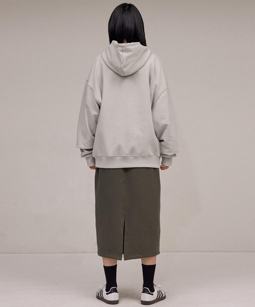 Hidden Damaged Logo Hoodie - Grey