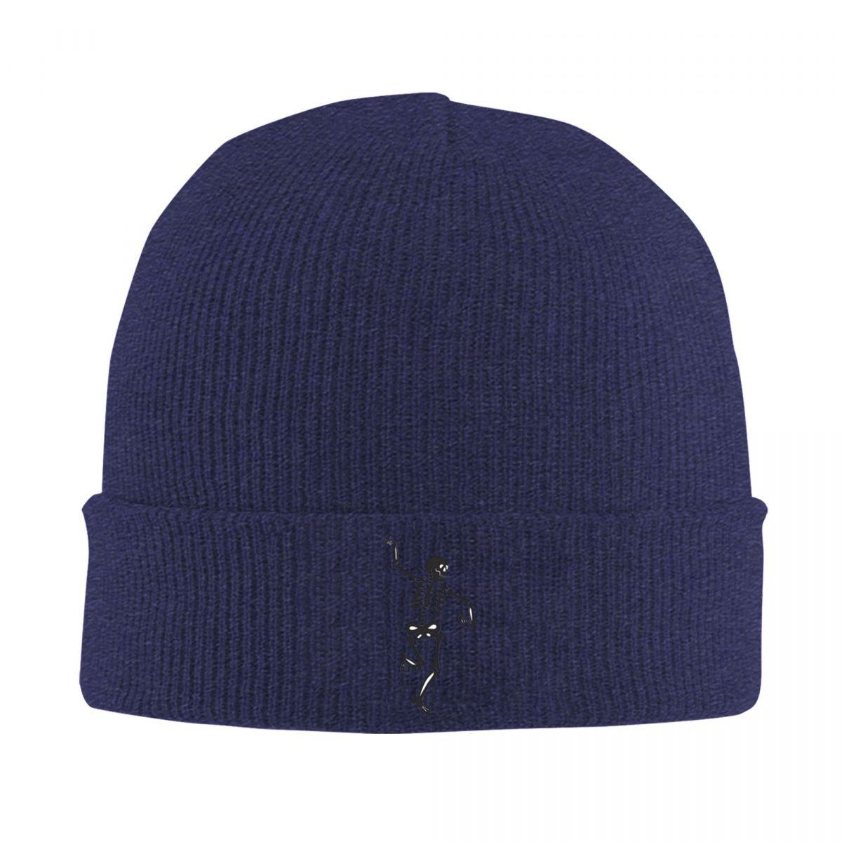 

Dancing Skeleton Funny Warm Knitted Cap Fashion Bonnet Hat Autumn Winter Outdoor Beanies Hats for Unisex Adult One Size