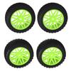4 Pcs 1Celsius10 RC Off Road Tires 2 Front 2 Rear Round Stud Type Skin V Hole Hub High Grip RC Car Wheels