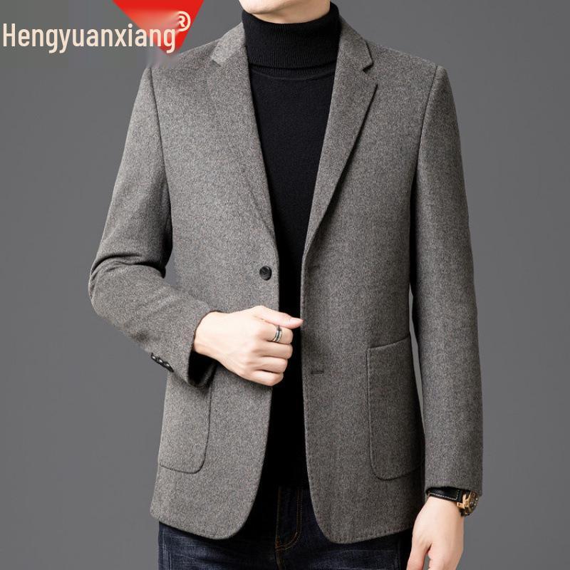 Hengyuanxiang 2025 Double-Sided Wool Suit Jacket with Removable Down Liner