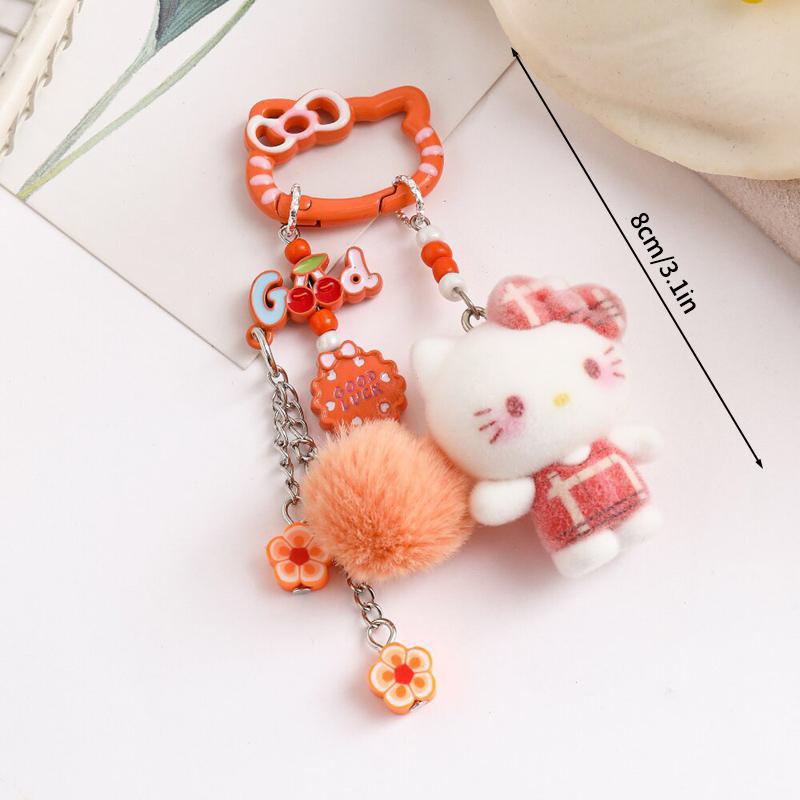 Sanrio Hello Kitty Keychains Cartoon Keyring Hanging Pendant for Backpack Charms on The Phone Bag Ornament Party Gift